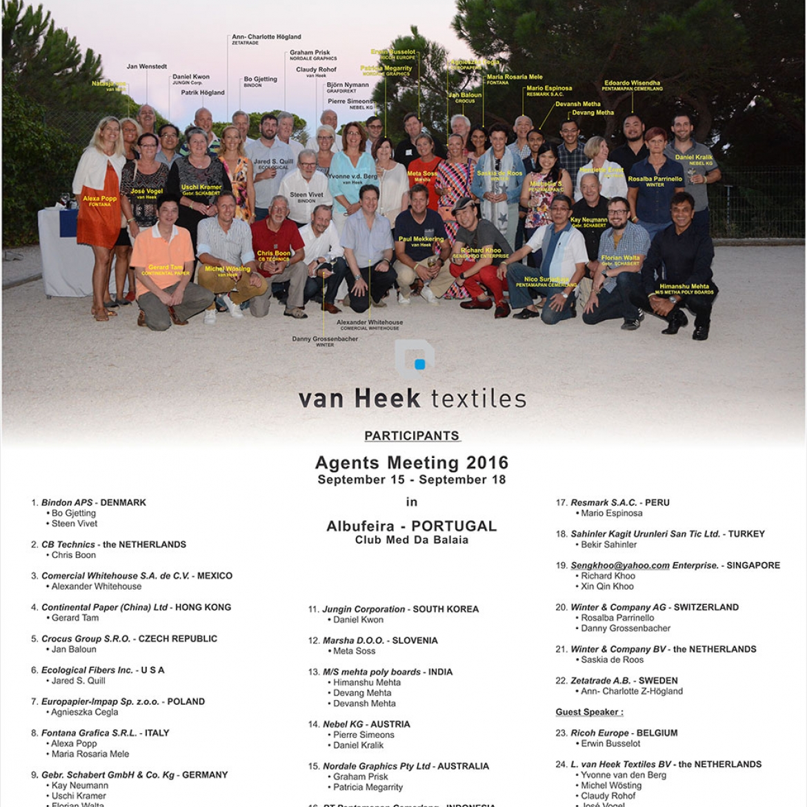Van HEEK Meeting