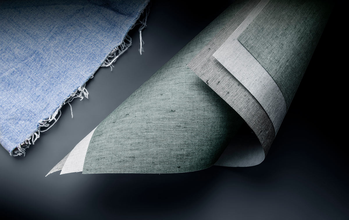 Ecojeans cover material made from recycled denim